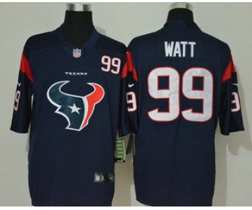 Men's Houston Texans #99 J.J. Watt Nav Blue 2020 NEW Team Logo Number Vapor Untouchable Stitched NFL Nike Limited Jersey