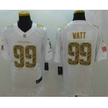 Men's Houston Texans #99 J.J. Watt White Salute To Service Stitched NFL Nike Limited Jersey