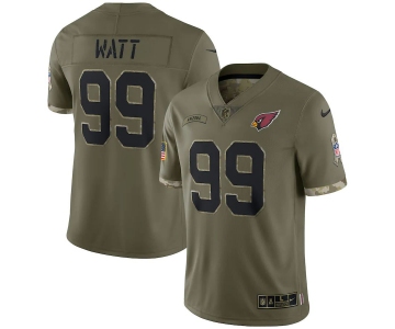 Men's Womens Youth Kids Arizona Cardinals #99 J.J. Watt Nike 2022 Salute To Service Limited Jersey - Olive