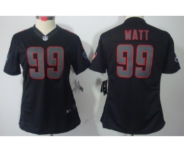 Nike Houston Texans #99 J.J. Watt Black Impact Limited Womens Jersey