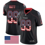 Nike Houston Texans #99 J.J. Watt Black Men's Stitched NFL Limited Rush USA Flag Jersey