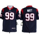 Nike Houston Texans #99 J.J. Watt Blue Game Jersey
