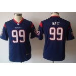 Nike Houston Texans #99 J.J. Watt Blue Game Kids Jersey