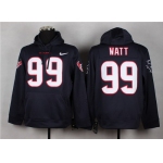 Nike Houston Texans #99 J.J. Watt Blue Hoodie