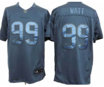 Nike Houston Texans #99 J.J. Watt Drenched Limited Blue Jersey