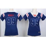 Nike Houston Texans #99 J.J. Watt Drilling Sequins Blue Womens Jersey
