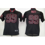 Nike Houston Texans #99 J.J. Watt Lights Out Black Kids Jersey