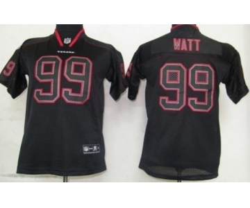 Nike Houston Texans #99 J.J. Watt Lights Out Black Kids Jersey