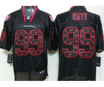 Nike Houston Texans #99 J.J. Watt Lights Out Black Ornamented Elite Jersey