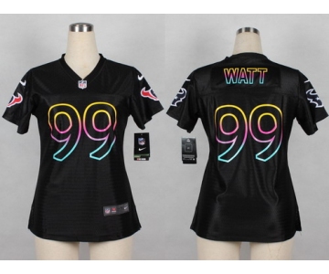 Nike Houston Texans #99 J.J. Watt Pro Line Black Fashion Womens Jersey
