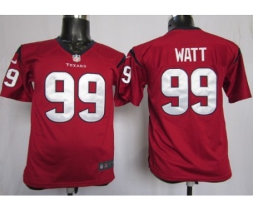 Nike Houston Texans #99 J.J. Watt Red Game Kids Jersey