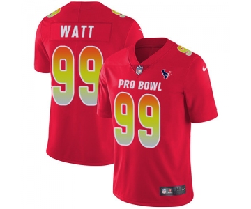Nike Houston Texans #99 J.J. Watt Red Men's Stitched NFL Limited AFC 2019 Pro Bowl Jersey
