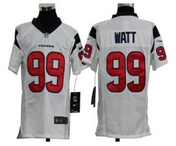 Nike Houston Texans #99 J.J. Watt White Game Kids Jersey