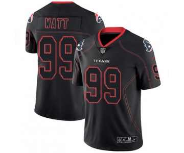 Nike Texans #99 J.J. Watt Lights Out Black Men's Stitched NFL Limited Rush Jersey