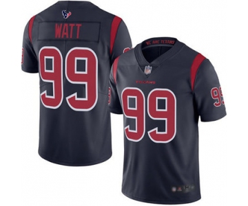 Texans #99 J.J. Watt Navy Blue Men's Stitched Football Limited Rush Jersey