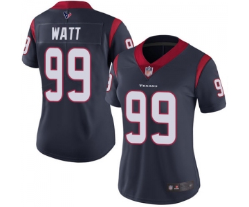 Texans #99 J.J. Watt Navy Blue Team Color Women's Stitched Football Vapor Untouchable Limited Jersey