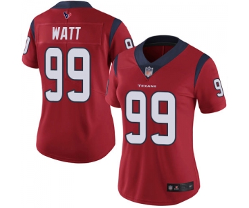 Texans #99 J.J. Watt Red Alternate Women's Stitched Football Vapor Untouchable Limited Jersey