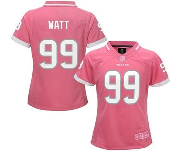 Women's Houston Texans #99 J.J. Watt Pink Bubble Gum 2015 NFL Jersey