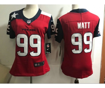 Women's Nike Houston Texans #99 J.J. Watt Red Stitched NFL 2018 Vapor Untouchable Limited Jersey