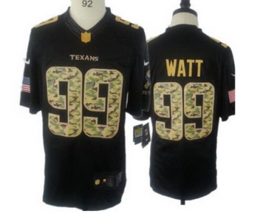 Youth Houston Texans #99 J.J. Watt Nike Salute To Service Black Limited Jersey