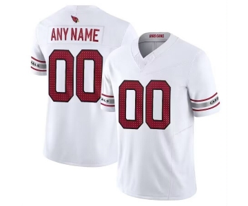 Mens Womens Youth Kids Custom Arizona Cardinals White 2023 F.U.S.E.Vapor Untouchable Limited Stitched Jersey