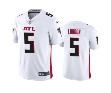Men's Atlanta Falcons #5 Drake London White Vapor Untouchable Limited Stitched Jersey