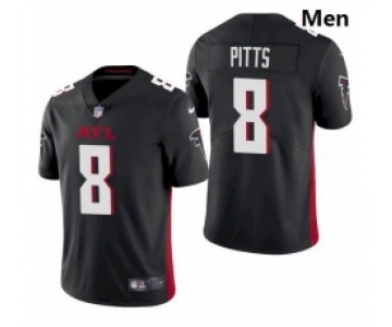 Men Atlanta Falcons #8 Kyle Pitts Black 2021 Draft Jersey