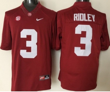 Men's Alabama Crimson Tide #3 Calvin Ridley Red College Football Nike Jersey