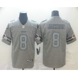 Men's Baltimore Ravens #8 Lamar Jackson 2019 Gray Gridiron Vapor Untouchable Stitched NFL Nike Limited Jersey