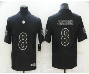 Men's Baltimore Ravens #8 Lamar Jackson Black Commemorative Edition 2020 Vapor Untouchable Stitched NFL Nike Limited Jersey