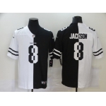 Men's Baltimore Ravens #8 Lamar Jackson White Black Peaceful Coexisting 2020 Vapor Untouchable Stitched NFL Nike Limited Jersey