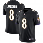 Men's Womens Youth Kids Baltimore Ravens #8 Lamar Jackson Black Alternate Stitched NFL Vapor Untouchable Limited Jersey