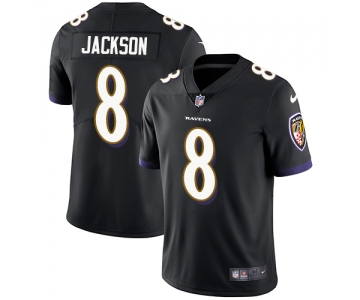 Men's Womens Youth Kids Baltimore Ravens #8 Lamar Jackson Black Alternate Stitched NFL Vapor Untouchable Limited Jersey