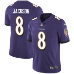 Men's Womens Youth Kids Baltimore Ravens #8 Lamar Jackson Purple Team Color Stitched NFL Vapor Untouchable Limited Jersey