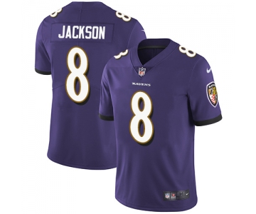 Size XXXXL Nike Baltimore Ravens #8 Lamar Jackson Purple Team Color Men's Stitched NFL Vapor Untouchable Limited Jersey