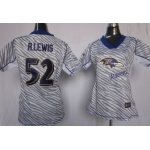 Nike Baltimore Ravens #52 Ray Lewis 2012 Womens Zebra Fashion Jersey