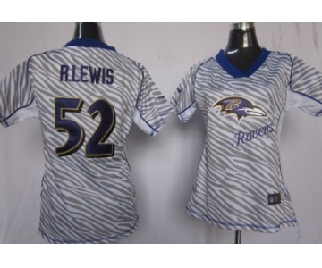 Nike Baltimore Ravens #52 Ray Lewis 2012 Womens Zebra Fashion Jersey