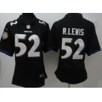 Nike Baltimore Ravens #52 Ray Lewis Black Game Womens Jersey