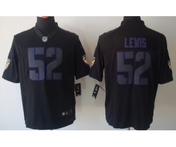 Nike Baltimore Ravens #52 Ray Lewis Black Impact Limited Jersey