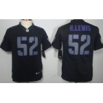 Nike Baltimore Ravens #52 Ray Lewis Black Impact Limited Kids Jersey