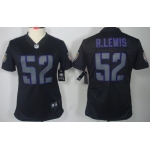 Nike Baltimore Ravens #52 Ray Lewis Black Impact Limited Womens Jersey