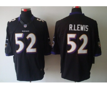 Nike Baltimore Ravens #52 Ray Lewis Black Limited Jersey