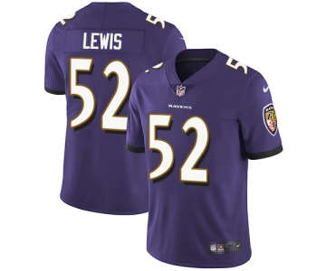 Nike Baltimore Ravens #52 Ray Lewis Purple Team Color Men's Stitched NFL Vapor Untouchable Limited Jersey