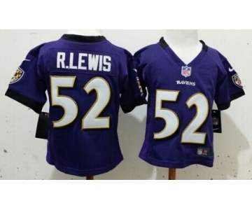 Nike Baltimore Ravens #52 Ray Lewis Purple Toddlers Jersey