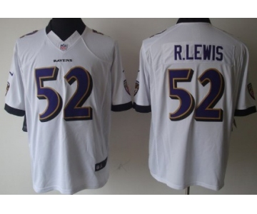 Nike Baltimore Ravens #52 Ray Lewis White Limited Jersey