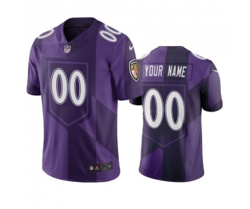 Baltimore Ravens Custom Purple Vapor Limited City Edition NFL Jersey