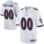 Kids' Nike Baltimore Ravens Customized 2013 White Game Jersey