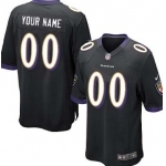 Kids' Nike Baltimore Ravens Customized Black Limited Jersey