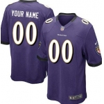 Kids' Nike Baltimore Ravens Customized Purple Game Jersey