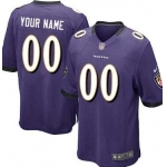 Kids' Nike Baltimore Ravens Customized Purple Limited Jersey